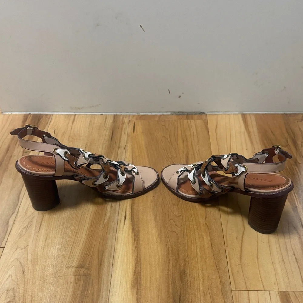 Coach 1941 Coachlink Sandals in the Saddle/Beechwood/Chalk colorway size 8.5 - Picture 11 of 11